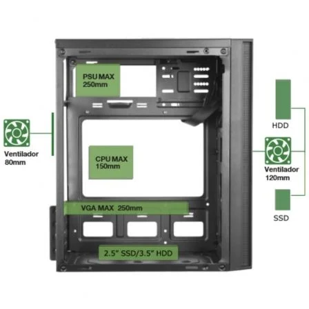 Tacens Anima AC5 Caja Minitorre Micro-ATX/Mini-ITX Negro Tacens Anima AC5 Caja Minitorre Micro-ATX/Mini-ITX Negro
